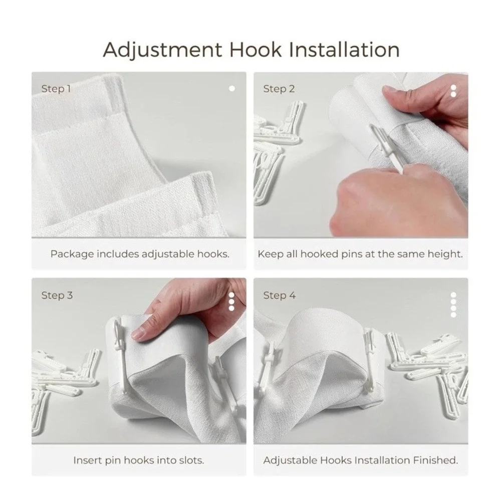 TWOPAGES Liz Linen Drape Pleated Curtains (1) 52
